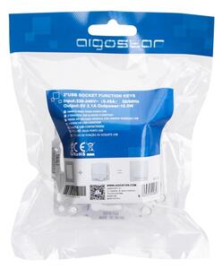 Aigostar - USB napájecí zásuvka bez rámečku 2x USB-A stříbrná
