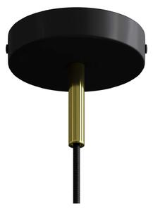 Creative cables Závěsná lampa s textilním kabelem, kovovými detaily a 7cm kabelovou průchodkou Barva: Černá-mosaz