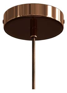 Creative cables Závěsná lampa s textilním kabelem a kontrastními kovovými detaily Barva: Měď