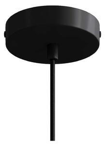 Creative cables Závěsná lampa s textilním kabelem, objímkou e14 p-light s kovovými detaily Barva: Černá