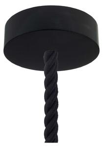 Creative cables Závěsná lampa s 2XL 24mm námořnickým lanem, lakované dřevěné detaily Barva: Černá