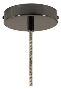 Creative cables Závěsná lampa s textilním elektrickým kabelem a kovovými detaily Barva: Černá Perleť