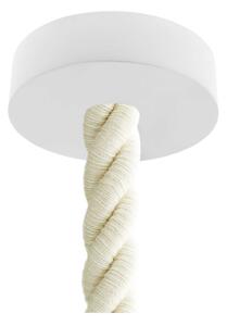 Creative cables Závěsná lampa s 3XL 30mm lanovým kabelem, lakované dřevěné detaily Barva: Bílá