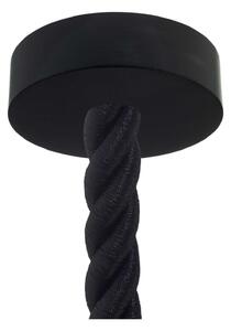 Creative cables Závěsná lampa s 3XL 30mm lanovým kabelem, lakované dřevěné detaily Barva: Černá