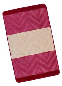 Koupelnová předložka před vanu 60x100cm chevron burgundy