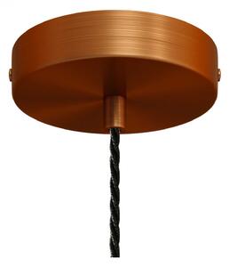 Creative cables Závěsné svítidlo se spirálovým textilním kabelem a hliníkovou objímkou Barva: Matný bronz