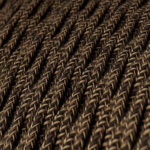 Creative cables Závěsné svítidlo se spirálovým textilním kabelem a hliníkovou objímkou Barva: Černá Perleť