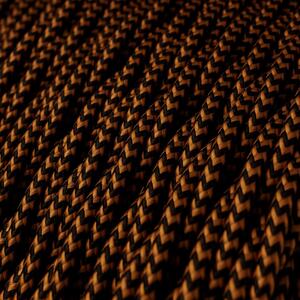 Creative cables Závěsné svítidlo se spirálovým textilním kabelem a hliníkovou objímkou Barva: Černá Perleť