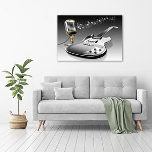 Moderní obraz canvas na rámu Kytara a mikrofon oc-80845509
