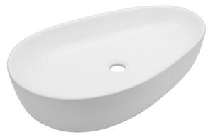 Mereo, Mereo Umývadlo na desku bez přepadu, 660x400x130 mm, slza, keramické, MER-UC664013