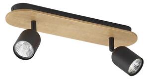 Bodové svítidlo TOP WOOD 2xGU10/10W/230V černá/dřevo