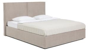 Čalouněná dvoulůžková postel taupe s úložným prostorem s roštem 160x200 cm Thessa Bold – Bonami Selection