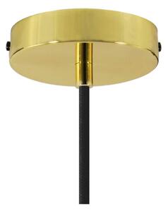 Creative cables Závěsná lampa s textilním kabelem, stínidlem Swing a kovovými detaily Barva: Mosaz-Rc04