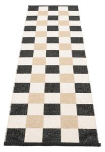 Černo-krémový vnitřní a venkovní běhoun 70x240 cm Pix Black Vanilla – Pappelina