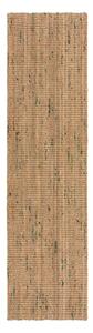 Oboustranný ručně tkaný jutový běhoun v zeleno-přírodní barvě 60x230 cm Jute Boucle Green – Flair Rugs