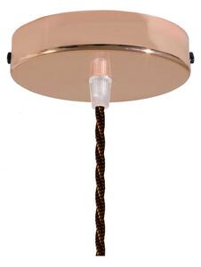 Creative cables Závěsná lampa s textilním kabelem, stínidlovým rámem diamant a kovovými detaily Barva: Měď