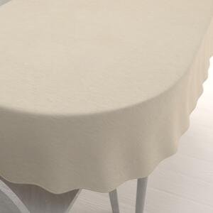 Biante Velký dekorační oválný ubrus BKM-304 Krémový melír 180x260 cm