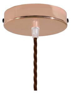 Creative cables Závěsná lampa s textilním kabelem, stínidlovým rámem kapka a kovovými detaily Barva: Bílá