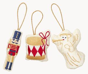 Sada ručně vyrobených ozdob na stromeček Nutcracker, 3 díly
