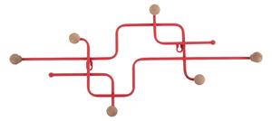 Červený kovový nástěnný věšák 60,5 cm Metro – PT LIVING