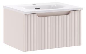Comad Závěsná skříňka Nova Cashmere Sky se zápustným umyvadlem 50 cm kašmírová