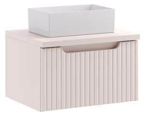 Comad Závěsná skříňka Nova Cashmere Gaja s deskou a umyvadlem 50 cm kašmírová