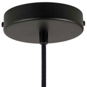 Creative cables Závěsná lampa doplněná o textilní kabel a dvojité stínidlo Tub-E14 Barva: Černá-matný bronz