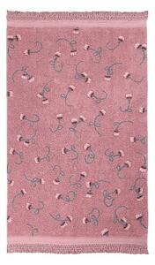 Růžový pratelný ručně tkaný bavlněný dětský koberec 140x210 cm English Garden Ash Rose – Lorena Canals