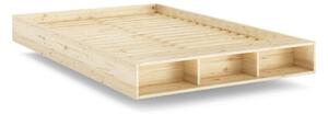 Dvoulůžková postel z borovicového dřeva s roštem 180x200 cm v přírodní barvě Merge – Karup Design