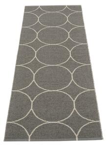 Tmavě šedý vnitřní a venkovní běhoun 70x200 cm Boo Charcoal Linen – Pappelina