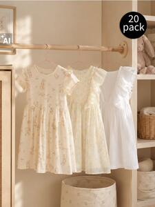 Sinsay - Sada 20 tenkých ramínek - pastelová růžová