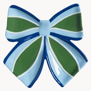 Ručně malovaný servírovací talíř z dolomitu Ribbon