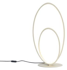 Designová stolní lampa béžová vč. LED 3-stupňové stmívání - Boomerang