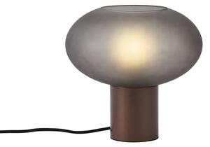 Designová stolní lampa bronzová s matně šedým sklem - Umbrella