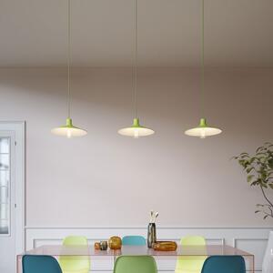 Creative cables Závěsná lampa s textilním kabelem a pastelovým stínidlem swing Barva: Světle zelená