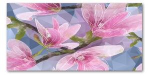Foto obraz sklo tvrzené Růžová magnolie osh-83196443