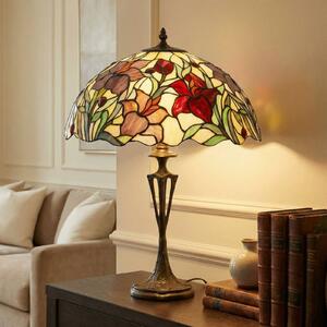 Artistar Stolní lampa Athina ve stylu Tiffany, Vícebarevná, Obývací pokoj / jídelna, Plast, Tiffany
