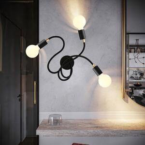 Creative cables Flex 60, flexibilní nástěnné nebo stropní svítidlo, se závitem G95 Barva: Černá