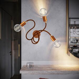 Creative cables Flex 60, flexibilní nástěnné nebo stropní svítidlo, se závitem G95 Barva: Matná měď