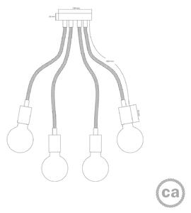 Creative cables Flex 90, stropní flexibilní svítidlo, se závitem G95 Barva: Matný chrom