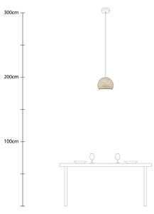 Creative cables Závěsná lampa se stínidlem kupole z PE vlákna, polyester Barva: Béžová, Průměr: XS - Ø 25 Cm