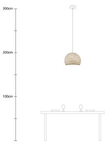 Creative cables Závěsná lampa se stínidlem kupole z PE vlákna, polyester Barva: písková, Průměr: XS - Ø 25 Cm