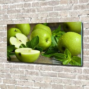 Foto obraz skleněný horizontální Zelená jablka osh-83345203