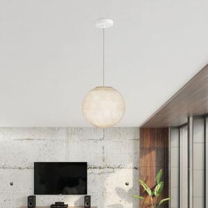 Creative cables Závěsná lampa se stínidlem koule z PE vlákna, polyester Barva: Hořčicová žlutá, Průměr: XS - Ø 25 Cm