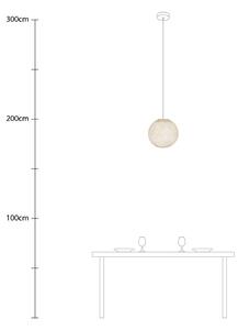 Creative cables Závěsná lampa se stínidlem koule z PE vlákna, polyester Barva: Béžová, Průměr: L - Ø 42 Cm