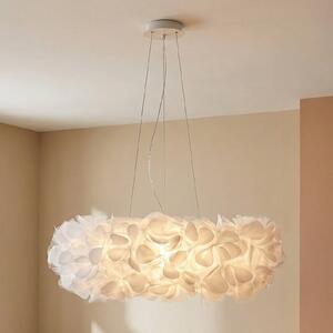 Slamp závěsné světlo Clizia Mama Non Mama, Ø78cm, bílá/čirá, stmívatelný, Bílá / opál, Obývací pokoj / jídelna, Plast, Design