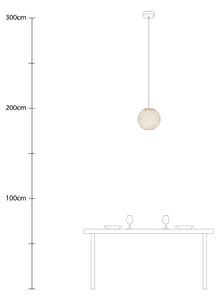 Creative cables Závěsná lampa se stínidlem koule z PE vlákna, polyester Barva: písková, Průměr: XS - Ø 25 Cm