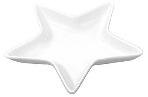 Bílá keramická miska ve tvaru hvězdy White Star – 20x19x2 cm