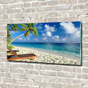 Foto obraz sklo tvrzené Tropická pláž osh-83358985