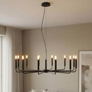 Nowodvorski Lighting Lustr ORTO B, černý, kov, Ø 103 cm, 12 žárovek, Černá, Obývací pokoj / jídelna, kov, Moderní, Závěsná lampa - lustr s více rameny